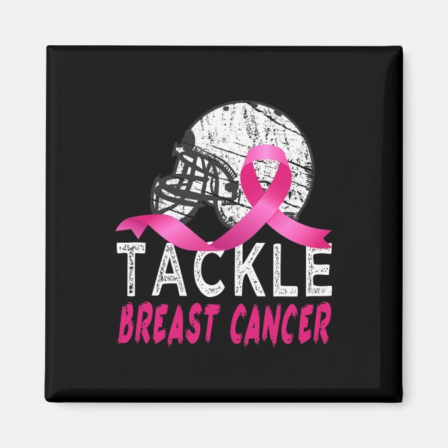 Tackle Breast Cancer Awareness Magnet (Vorne)