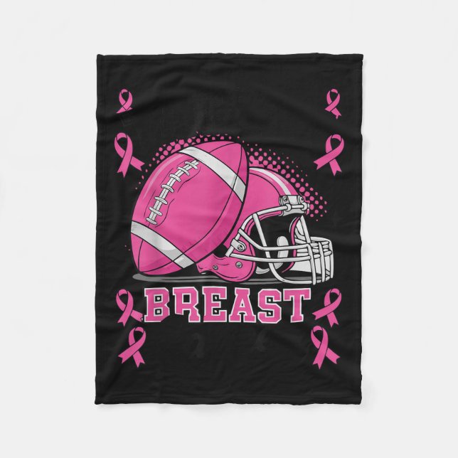 Tackle Breast Cancer Awareness Nk Ribbon Football  Fleecedecke (Vorderseite)