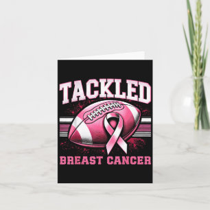 Tackle Brustkrebs-Bewusstseins-Fußball Jungen Männ Karte