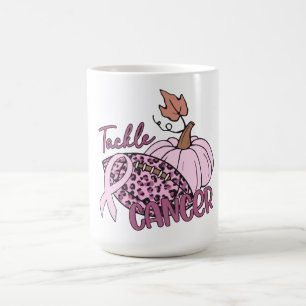 Tackle Cancer Football Kürbis Brustkrebs Kaffeetasse