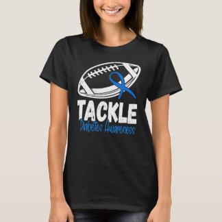 Tackle Diabetic Blue Diabetes Type 1 Awareness War T-Shirt