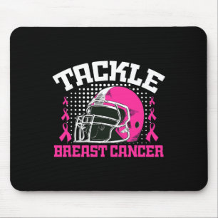 Tackle Football Breast Cancer Awareness Pink Ribbo Mousepad