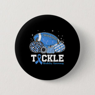 Tackle Football Diabetic Blue Diabetes Typ 1 Aware Button