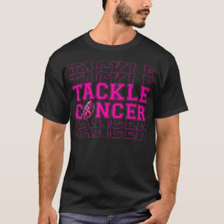 Tackle Football Pink Ribbon Brustkrebsbewusstsein T-Shirt