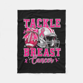 Tackle Football Pink Ribbon Helm Brustkrebs Fleecedecke