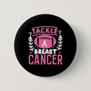 Tackle Footll rosa Ribbon Brustkrebs Bewusstsein Button