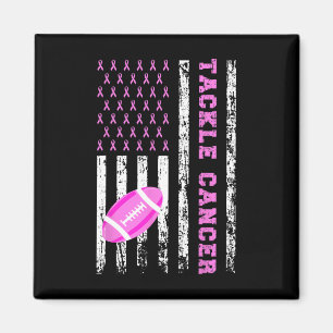 Tackle Footll rosa Ribbon Brustkrebs Bewusstsein Magnet