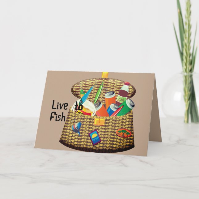 Tackle Gold Graphic Live to Fish Gear Digital Karte (Vorderseite)