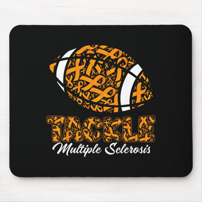 Tackle Multiple Sklerose Bewusstsein Orange Band  Mousepad (Vorne)