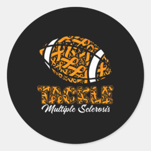 Tackle Multiple Sklerose-Bewusstsein Orange Band Runder Aufkleber