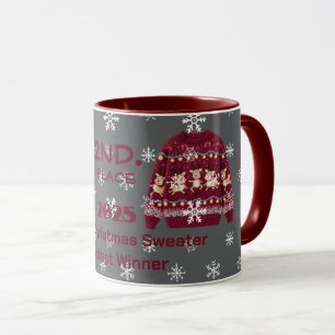 Tacky-Christmas-Pullover 2. Platz Gewinner Contest Tasse