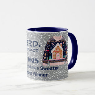 Tacky-Christmas-Pullover 3. Platz Gewinner Contest Tasse