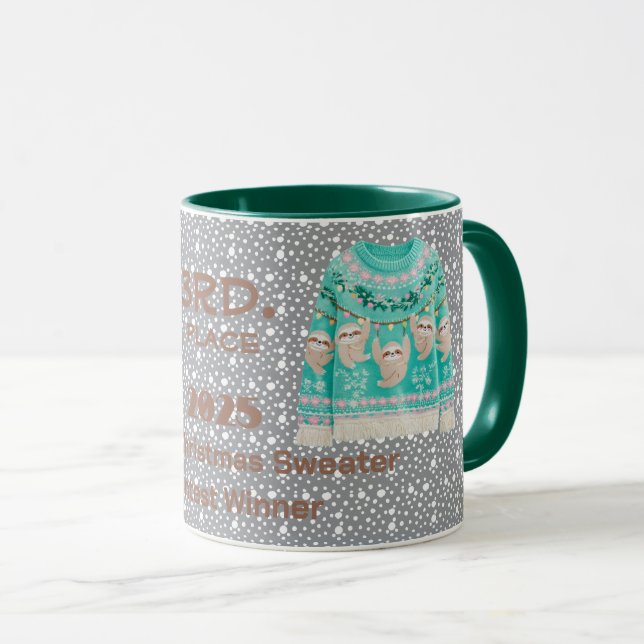 Tacky-Christmas-Pullover 3. Platz Gewinner Contest Tasse (VorderseiteRechts)