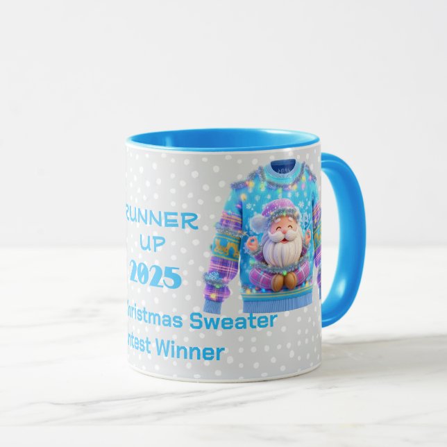 Tacky-Christmas-Pullover-Teilnehmer-zweiter-Preis- Tasse (VorderseiteRechts)