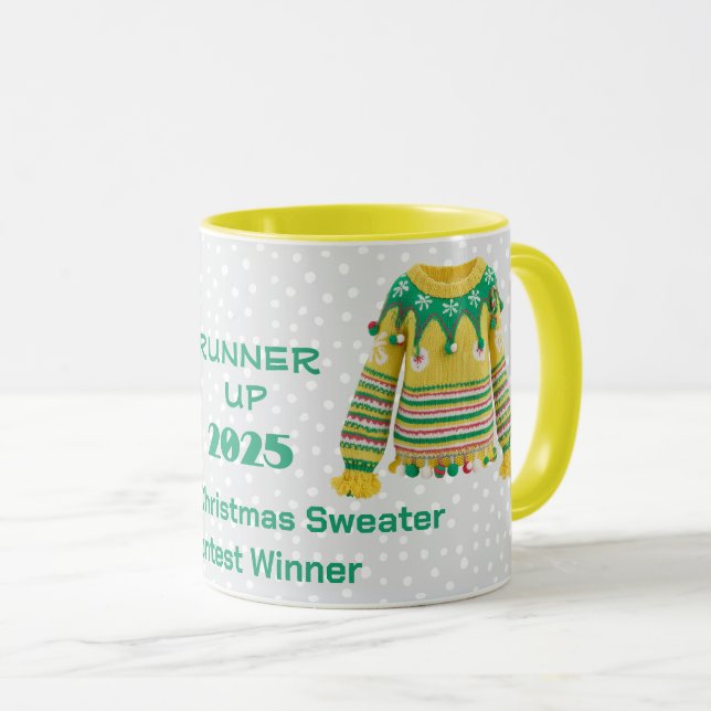 Tacky Christmas Sweater RUNNER UP Contest Winner  Tasse (VorderseiteRechts)