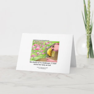 Tacky Pink Flamingos Funny Greeting Card Karte