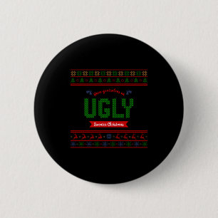 Tacky Weihnachten Nordic Strickmuster Rot Grün Häs Button