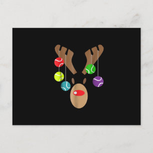 Tacky Weihnachts-Tennis-Rentiere Mit Tennisball Einladungspostkarte