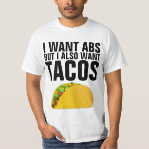 TACO ABS FUNNY MENS T - SHIRT VATER