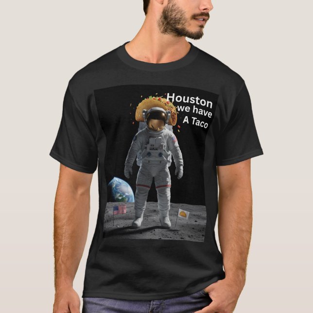Taco Astronaut im Weltraum Der sonnige T - Shirt (Vorderseite)
