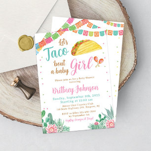 Taco Baby Shower Invitation Girl Fiesta Mexican Einladung