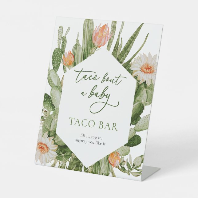 Taco Bar Baby Duschzeichen Sockelschild (Vorderseite)