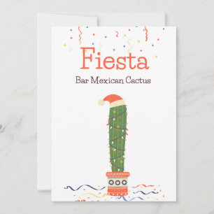 Taco-Bar Mexicanisches Essen Kaktus Fiesta-Tischsc Feiertagskarte