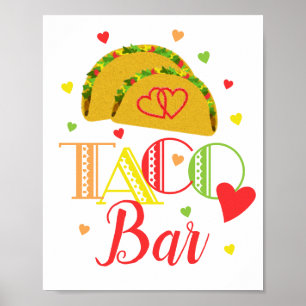Taco-Bar Mexikanische Fiesta Verlobungs-Brautparty Poster