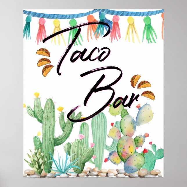 Taco-Bar-Plakat | Taco-Party Poster (Vorne)