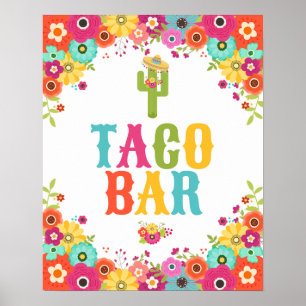 Taco Bar Poster - Fiesta Party Table Sign