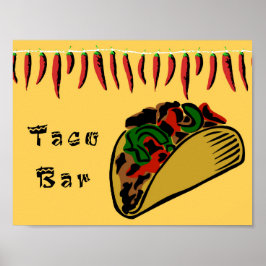 Taco Bar Sign Poster