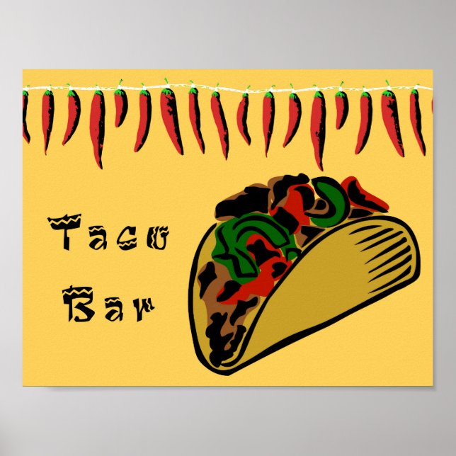 Taco Bar Sign Poster (Vorne)