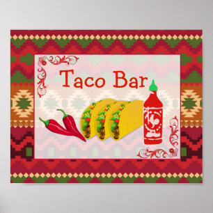 Taco Bar Sign Poster