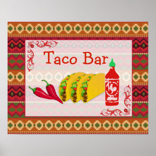 Taco Bar Sign Poster