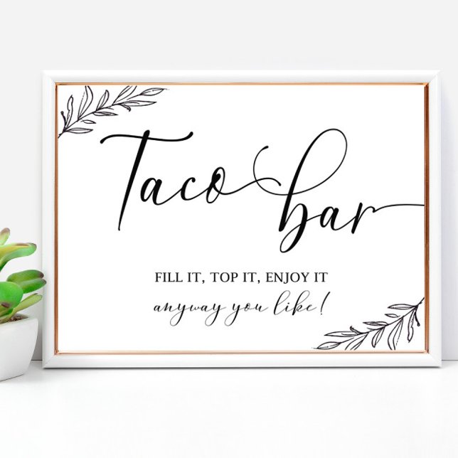 Taco Bar wedding sign 8x10 Poster (Von Creator hochgeladen)