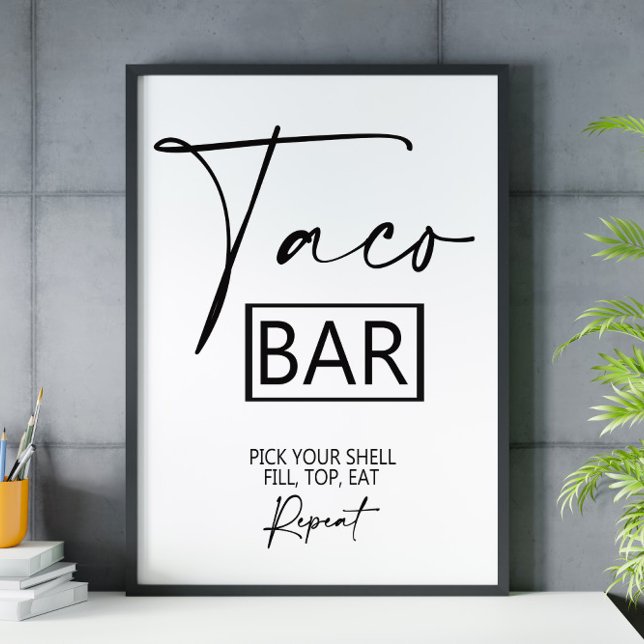 Taco Bar wedding sign 8x10 Poster (Von Creator hochgeladen)