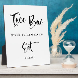 Taco Bar Wedding sign Tabletop Plaque Fotoplatte