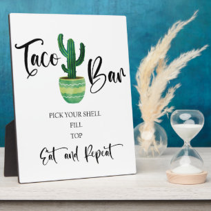 Taco Bar Wedding sign Tabletop Plaque Fotoplatte