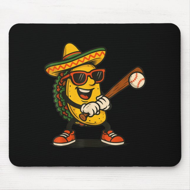 Taco Baseball Cinco de Mayo  Mousepad (Vorne)