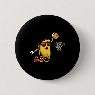 Taco Basketball mexikanisches Cinco De Mayo Kinder Button