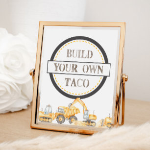 Taco-Bau-LKW-Tischparty-Schild Fotodruck