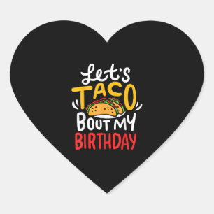 Taco Birthday Cinco De Mayo Gift Herz-Aufkleber