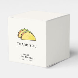 Taco Birthday Simple Cream Danke Geschenkschachtel