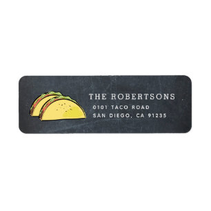 Taco Black Chalkboard-Adresse