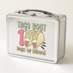 Taco Bout 100 Tage der Schule Metall Brotdose