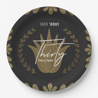 Taco' Bout 30 | Black/Gold Tequila Paper Teller