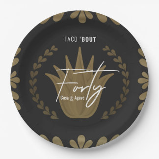 Taco' Bout 40 | Black/Gold Tequila Paper Teller