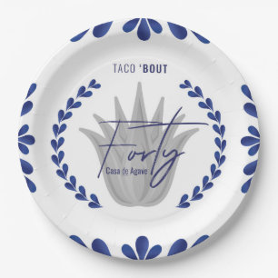 Taco' Bout 40 Teller von blauem Tequila-Papier