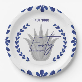 Taco' Bout 40 | Teller von blauem Tequila-Papier