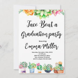 Taco 'Bout a Abschluss Fiesta Party Einladung